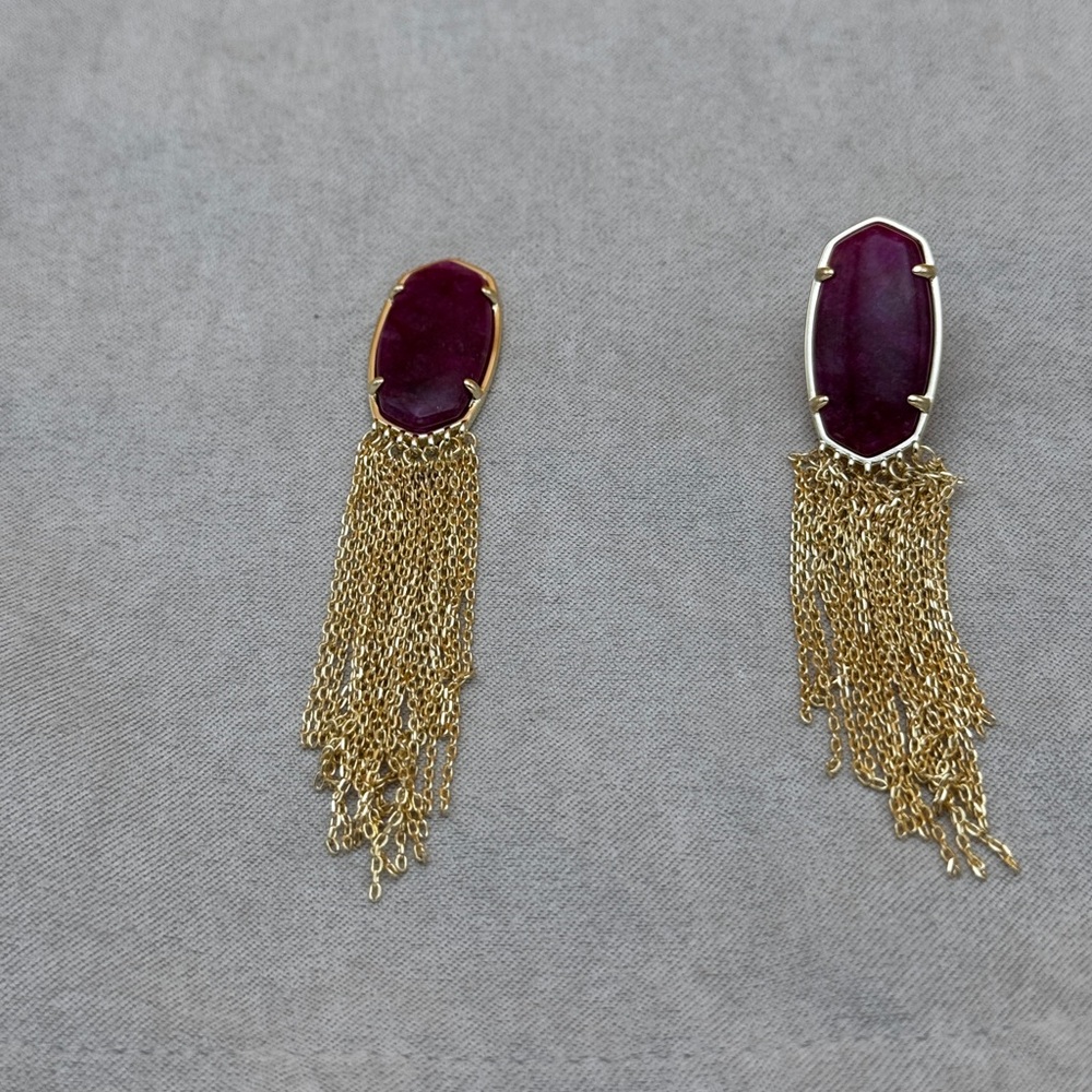 Raspberry Laborite In gold Earrings